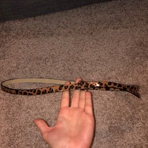 Thin Cheetah Print Belt